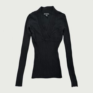 Fitted Ribbed Knit Sweater